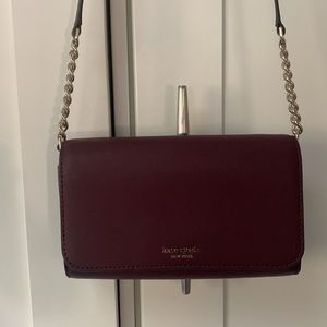 Kate Spade maroon crossbody purse/wallet